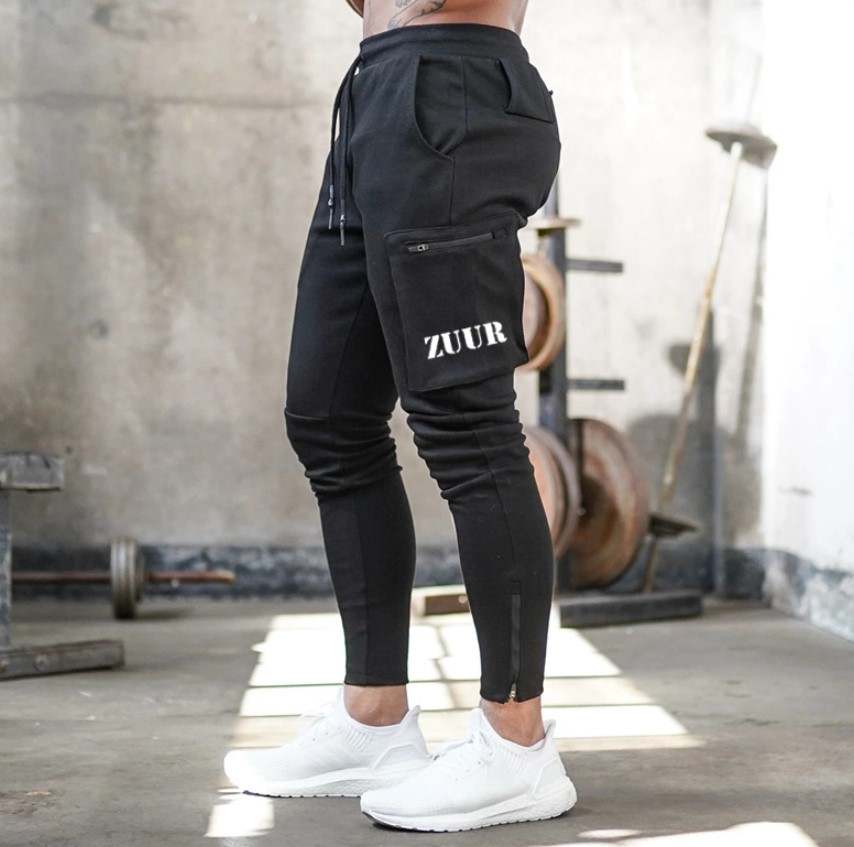 Joggers Slim Pants With Cargo Pockets - Black