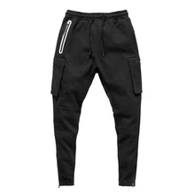 Load image into Gallery viewer, Joggers Slim Pants With Cargo Pockets - Black
