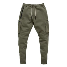 Load image into Gallery viewer, Joggers Slim Pants With Cargo Pockets - Dark Green
