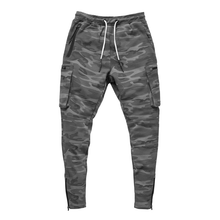 Load image into Gallery viewer, Joggers Slim Pants With Cargo Pockets - Dark Gray Camo
