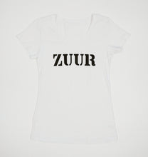 Load image into Gallery viewer, Zuur V-Neck Curvey White Shirt
