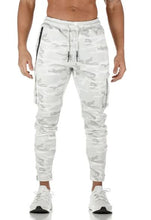 Load image into Gallery viewer, Joggers Slim Pants With Cargo Pockets - Light Gray Camo

