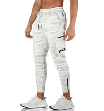 Load image into Gallery viewer, Joggers Slim Pants With Cargo Pockets - Light Gray Camo
