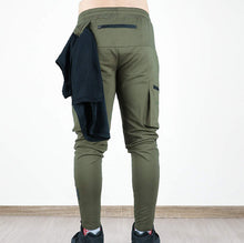 Load image into Gallery viewer, Joggers Slim Pants With Cargo Pockets - Dark Green
